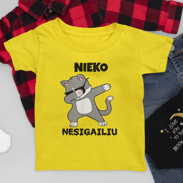 Vaikiški marškinėliai "Nieko nesigaliu"