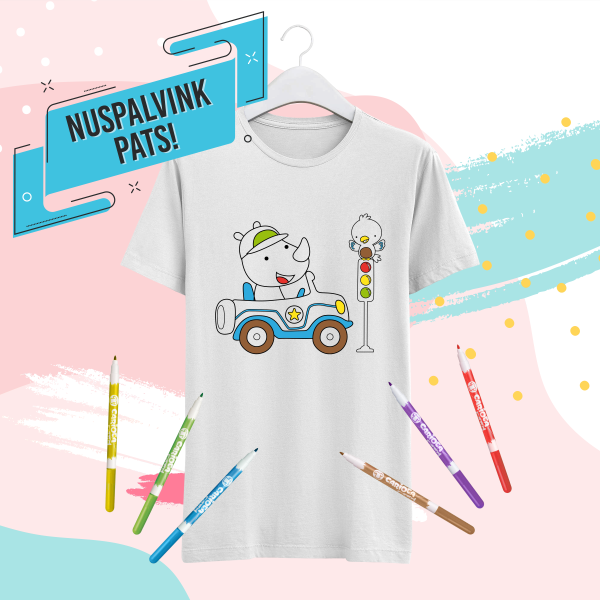 Vaikiški marškinėliai "Nuspalvink pats! Mašinytė" Vaikiški marškinėliai "Nuspalvink pats! Mašinytė"