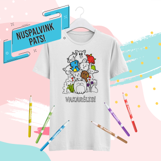 Vaikiški marškinėliai "Nuspalvink pats! Vakarėlis"