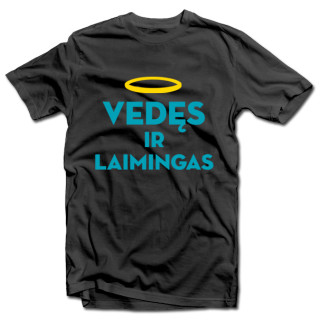 Marškinėliai "Vedęs ir laimingas (su aureole)"