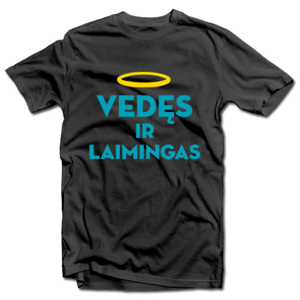 Marškinėliai "Vedęs ir laimingas (su aureole)" Marškinėliai "Vedęs ir laimingas (su aureole)"