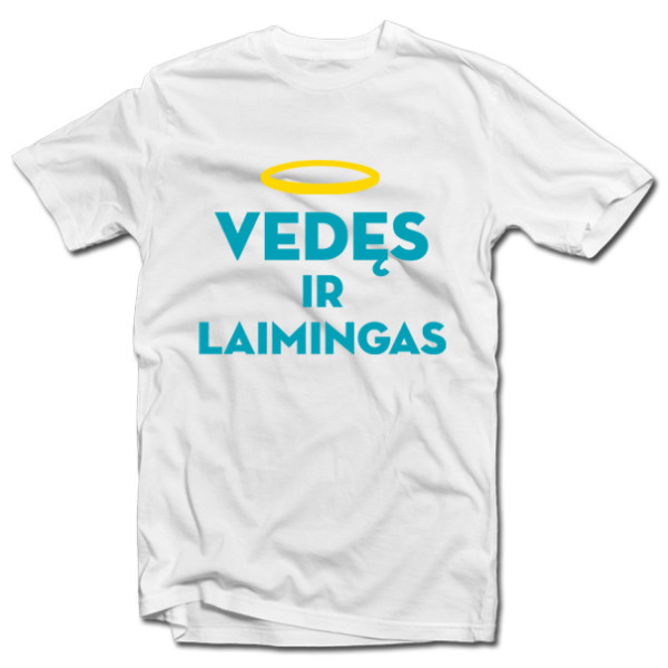 Marškinėliai "Vedęs ir laimingas (su aureole)" Marškinėliai "Vedęs ir laimingas (su aureole)"