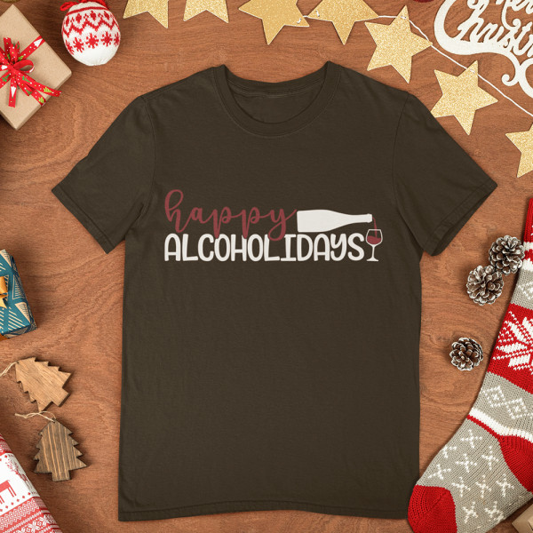 Marškinėliai "Happy alcoholidays"