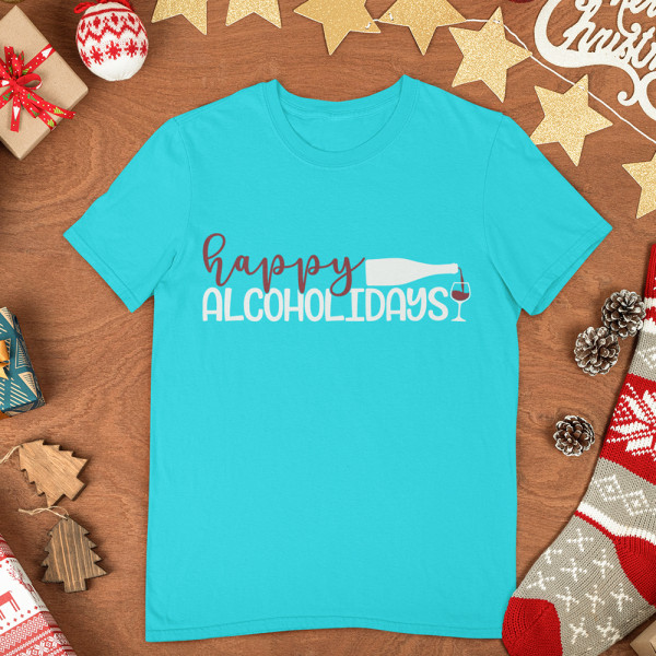 Marškinėliai "Happy alcoholidays"