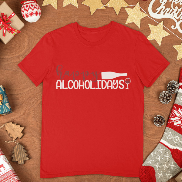 Marškinėliai "Happy alcoholidays"