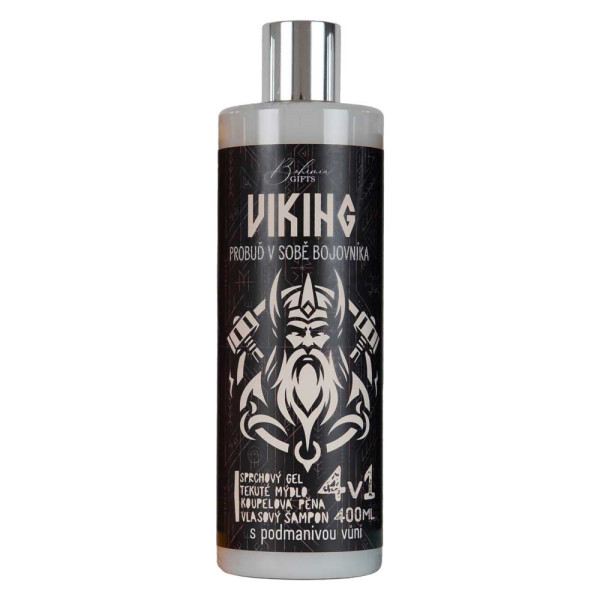 Vyriškas dušo gelis, šampūnas, putos ir muilas 4in1 "Viking" (400ml) Vyriškas dušo gelis, šampūnas, putos ir muilas 4in1 "Viking" (400ml)
