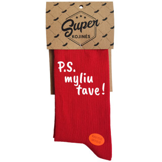 Kojinės "P.S. myliu tave!"