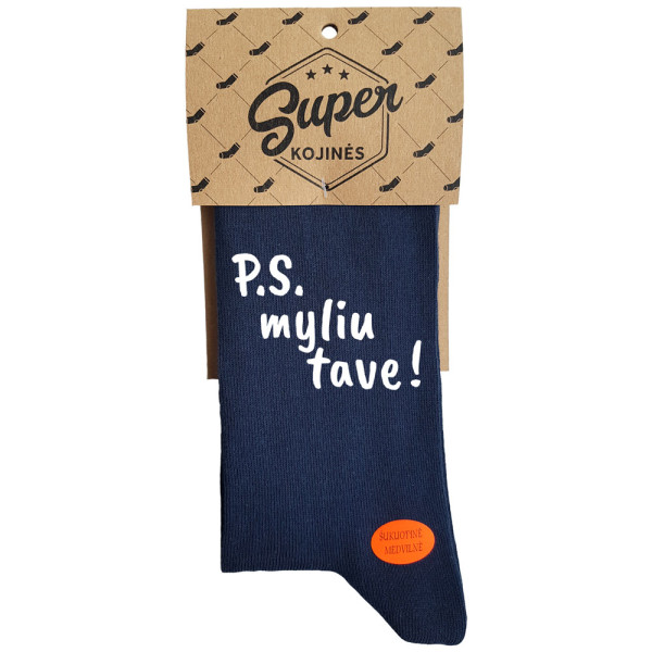 Kojinės "P.S. myliu tave!" Kojinės "P.S. myliu tave!"