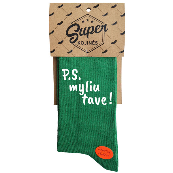 Kojinės "P.S. myliu tave!" Kojinės "P.S. myliu tave!"