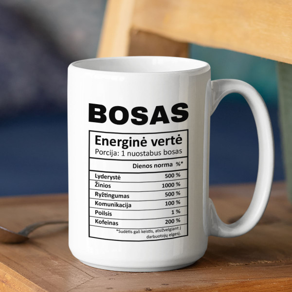 XL puodelis "Boso sudėtis" (450ml)