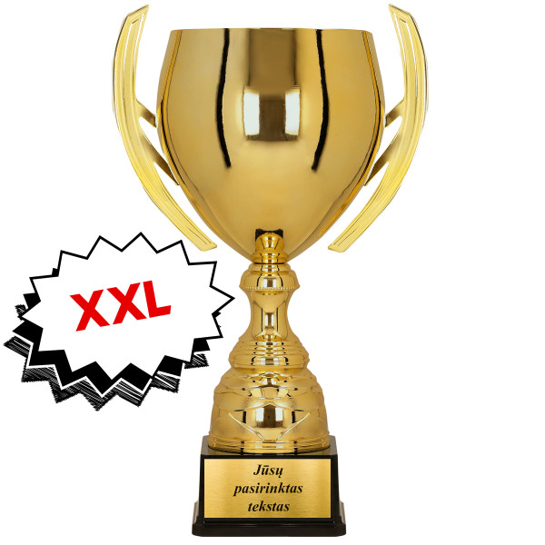 XXL Trofėjus "Auksinė nugalėtojo taurė" (su galimybe išgraviruoti už papildomą kainą) XXL Trofėjus "Auksinė nugalėtojo taurė" (su galimybe išgraviruoti už papildomą kainą)