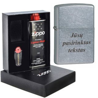 Zippo 200 dovanų rinkinys su Jūsų graviruotu tekstu