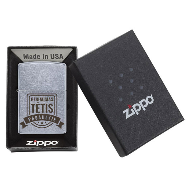 Zippo žiebtuvėlis "Geriausias TĖTIS pasaulyje" Zippo žiebtuvėlis "Geriausias TĖTIS pasaulyje"
