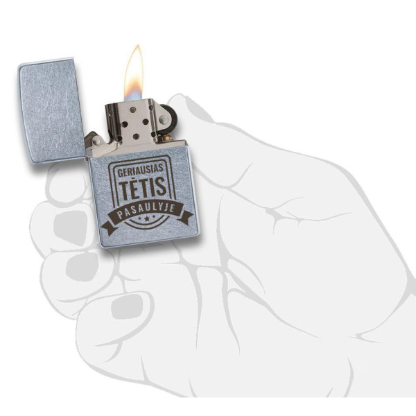 Zippo žiebtuvėlis "Geriausias TĖTIS pasaulyje" Zippo žiebtuvėlis "Geriausias TĖTIS pasaulyje"