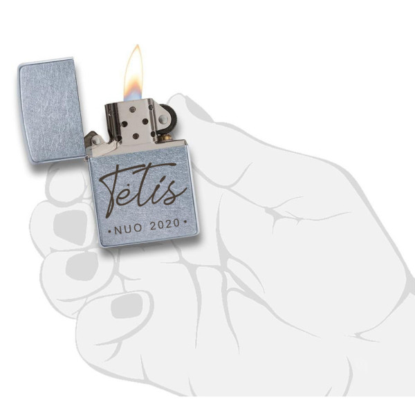 Zippo žiebtuvėlis "TĖTIS nuo..." su Jūsų pasirinktais metais Zippo žiebtuvėlis "TĖTIS nuo..." su Jūsų pasirinktais metais